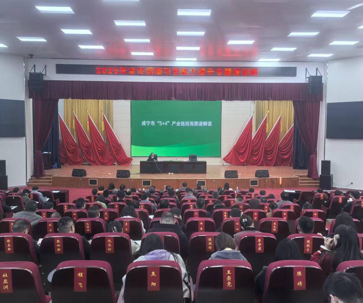 中商产业研究院专家受邀为湖北省咸宁市作招商专题培训