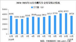 2025年11月小鹏汽车交付量情况：交付量同比增长19%（图）
