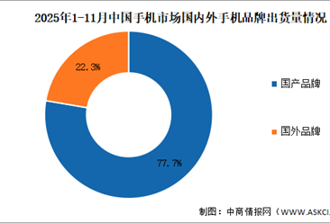2025年1-11月中国手机行业国内外品牌出货量及上市情况分析（图）