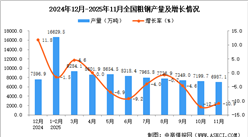 2025年11月全国粗钢产量数据统计分析