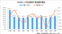 2025年12月全國布產(chǎn)量數(shù)據(jù)統(tǒng)計分析