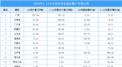 2025年全國(guó)各省市成品糖產(chǎn)量排行榜