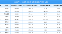 2025年全国各省市发电机组产量排行榜