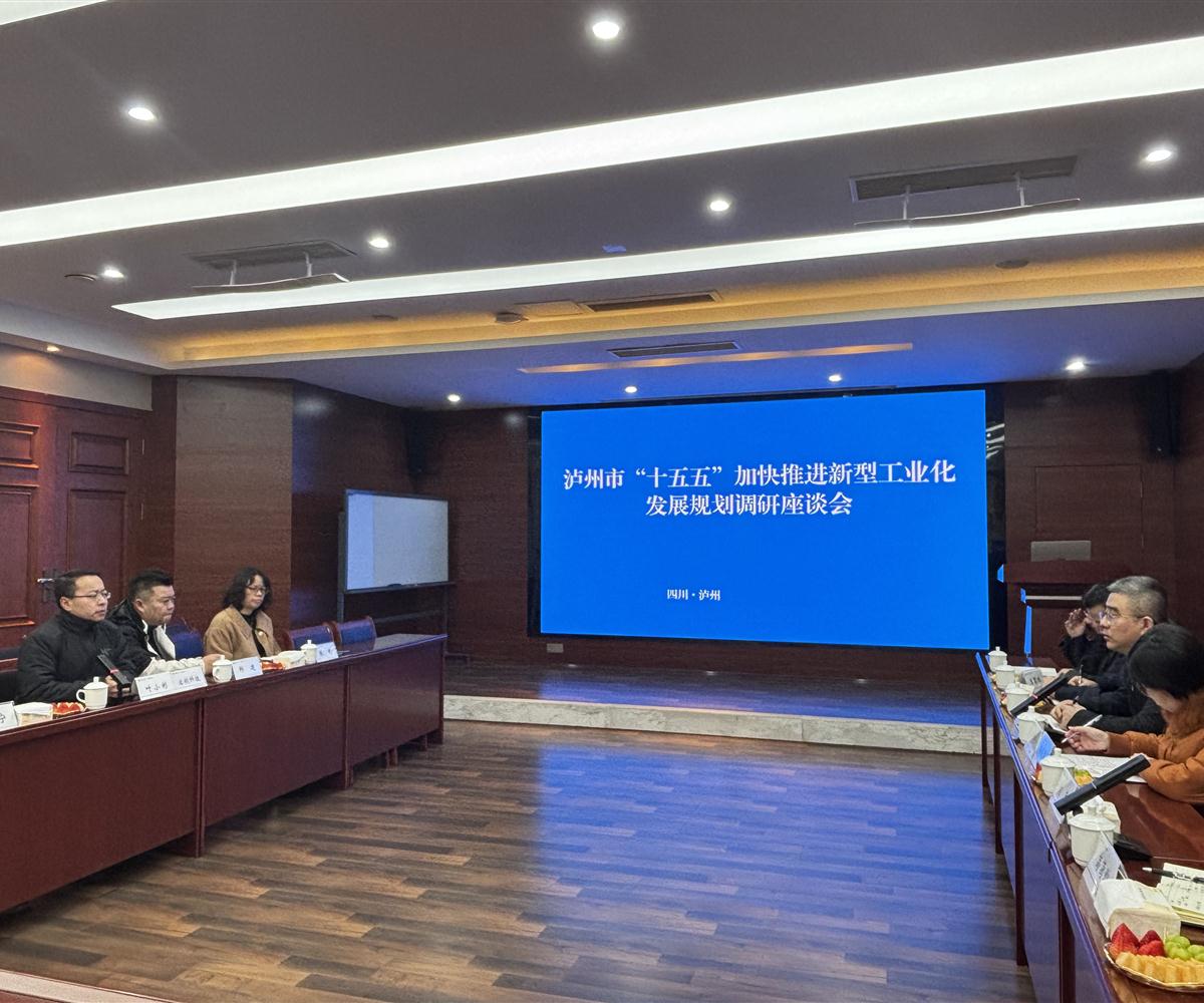 中商产业研究院赴泸州开展"十五五"新型工业化规划专题调研