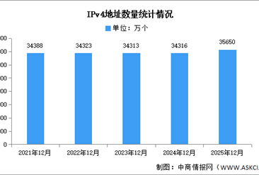 2025年中国IPv6及IPv4地址数量分析（图）