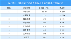 2026年1-2月中国三元动力电池企业装车量排行榜TOP10（附榜单）