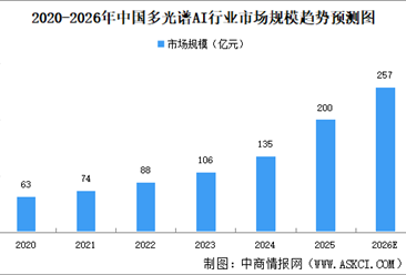 2026年中國多光譜AI市場規(guī)模及細(xì)分行業(yè)市場規(guī)模預(yù)測分析（圖）