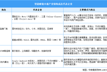 2026年中国智能眼镜行业重点公司业务布局分析（图）