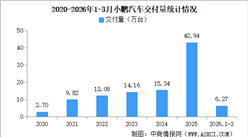 2026年3月小鵬汽車交付量情況：交付量同比減少17.4%（圖）