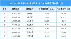 2025年中国小家电行业上市公司净利润排行榜（附榜单）