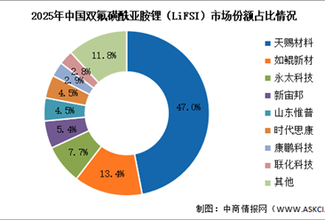 2026年中国新型锂盐双氟磺酰亚胺锂（LiFSI）出货量及竞争格局预测分析（图）