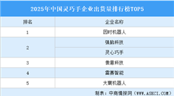 2025年中国灵巧手企业出货量排行榜TOP5（附榜单）
