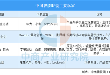 2026年中国智能眼镜主要玩家及全球市场地位分析（图）