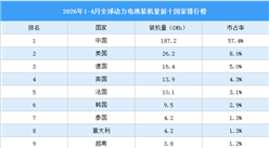2026年1-4月全球动力电池装机量前十国家排行榜（附榜单）