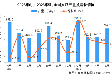 2026年5月全国原盐产量数据统计分析
