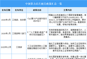 2026年中国算力芯片行业最新政策汇总一览（表）