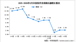 2026年1-5月中国软件业务收入及利润增速分析（图）