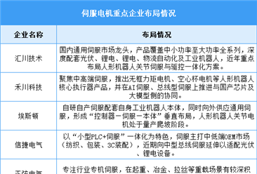 2026年中国伺服电机市场规模及重点企业布局情况预测分析（图）