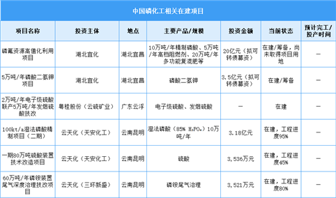 2026年中国磷化工市场现状及在建项目预测分析（图）
