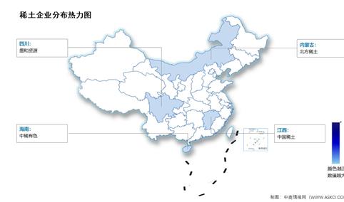 2026年中国稀土产量及相关上市企业分布情况预测分析（图）