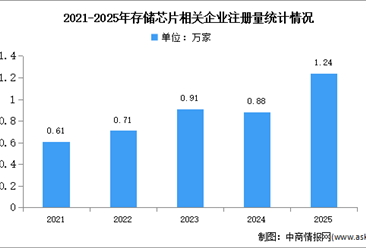 2026年中国存储芯片行业企业数量及成立年限分布情况预测分析（图）