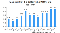 2026年7月中国新能源皮卡销量情况：销量同比增长115%（图）
