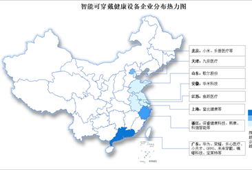 2026年中国智能可穿戴健康设备重点企业及企业分布分析（图）