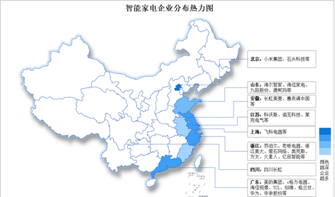 2026年中国智能家电产业区域分布及企业分布分析（图）