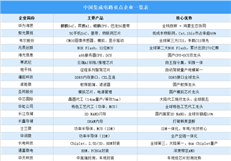 2026年中国集成电路竞争格局及重点企业分析（图）