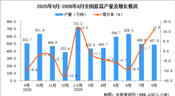2026年8月全国原盐产量数据统计分析