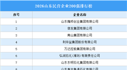 2026山东民营企业200强排行榜（附完整榜单）