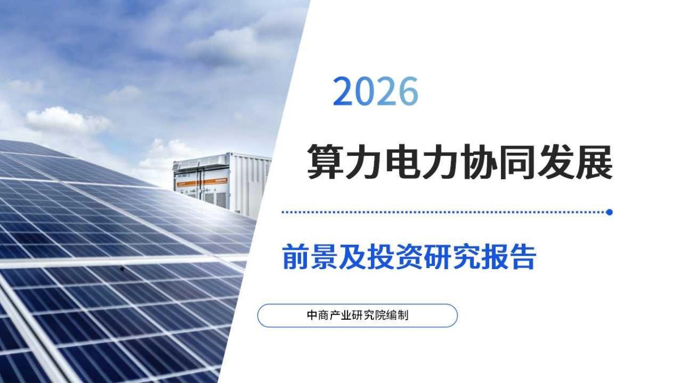 2026年中国算力电力协同发展前景及投资研究报告