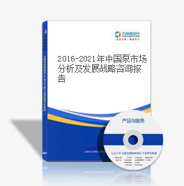 2019-2023年中国泵市场分析及发展战略咨询报告