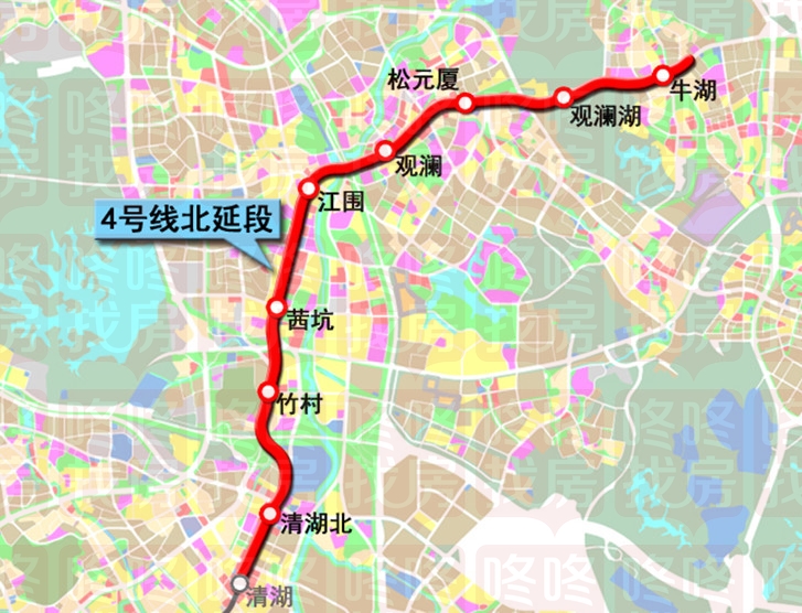 深圳地鐵三期6,8,10及7條延長線路線圖/站名