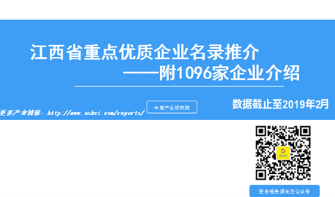 《2019版江西省重点优质企业名录推介》重磅推出！