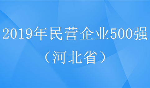 2019年中国民营企业500强排行榜（河北篇）