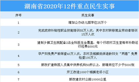 湖南省政府工作报告：2020年办好这12件重点民生实事