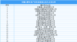 安徽合肥农业产业化省级重点龙头企业名单出炉：共95家（附名单）