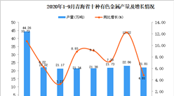 2020年9月青海省十种有色金属产量数据统计分析