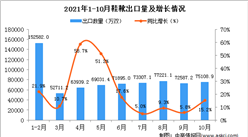 2021年10月中国鞋靴出口数据统计分析