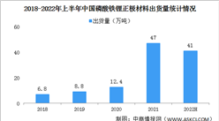 2022年上半年中国磷酸铁锂正极材料出货量情况：TOP2市场集中度下滑（图）
