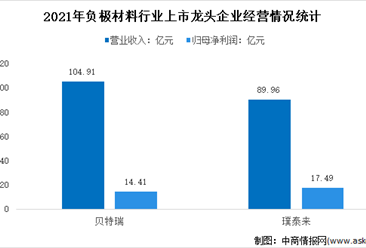 2022年中国负极材料行业上市龙头企业市场竞争格局分析（图）