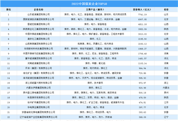 2022年中国煤炭企业排行榜TOP50（附榜单）