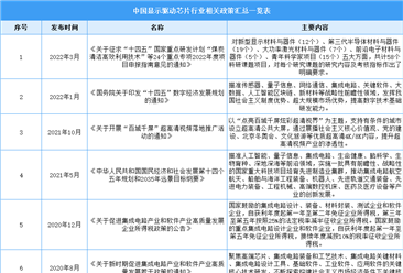 2022年中国显示驱动芯片行业最新政策汇总一览（表）