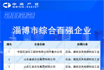 2022淄博市综合百强企业排行榜（附榜单）
