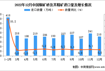 2022年12月中国铜矿砂及其精矿进口数据统计分析