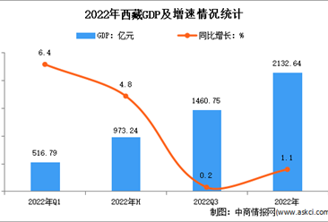 2022年西藏經濟運行情況分析：GDP同比增長1.1%（圖）