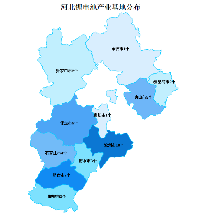 2023年河北鋰電池產(chǎn)業(yè)布局分析：滄州基地數(shù)量最多（圖）