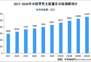 2023年中國零售支援服務市場規模及細分市場預測分析