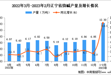 2023年1-2月辽宁烧碱产量数据统计分析